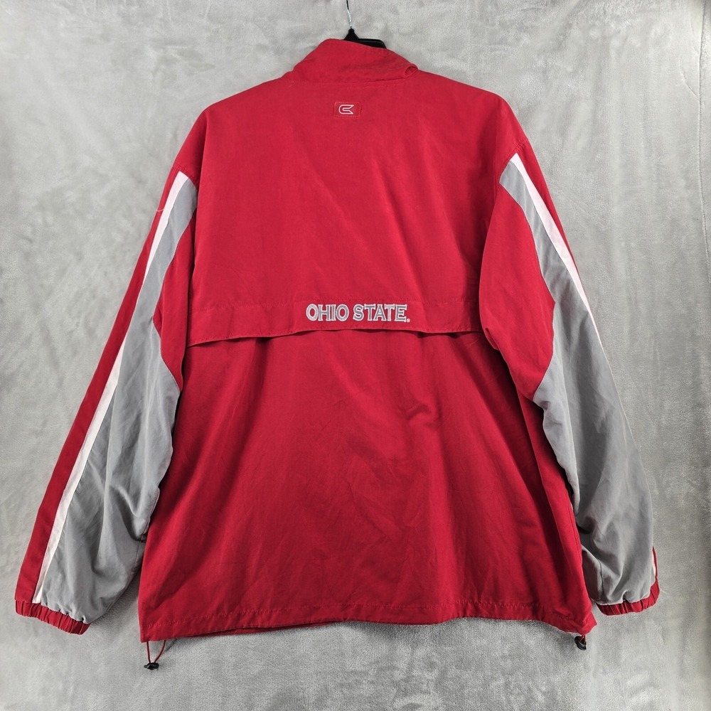 Ohio State Buckeyes Colosseum Athletic Windbreaker Jacket Pull Over Red Size XL - Picture 8 of 9